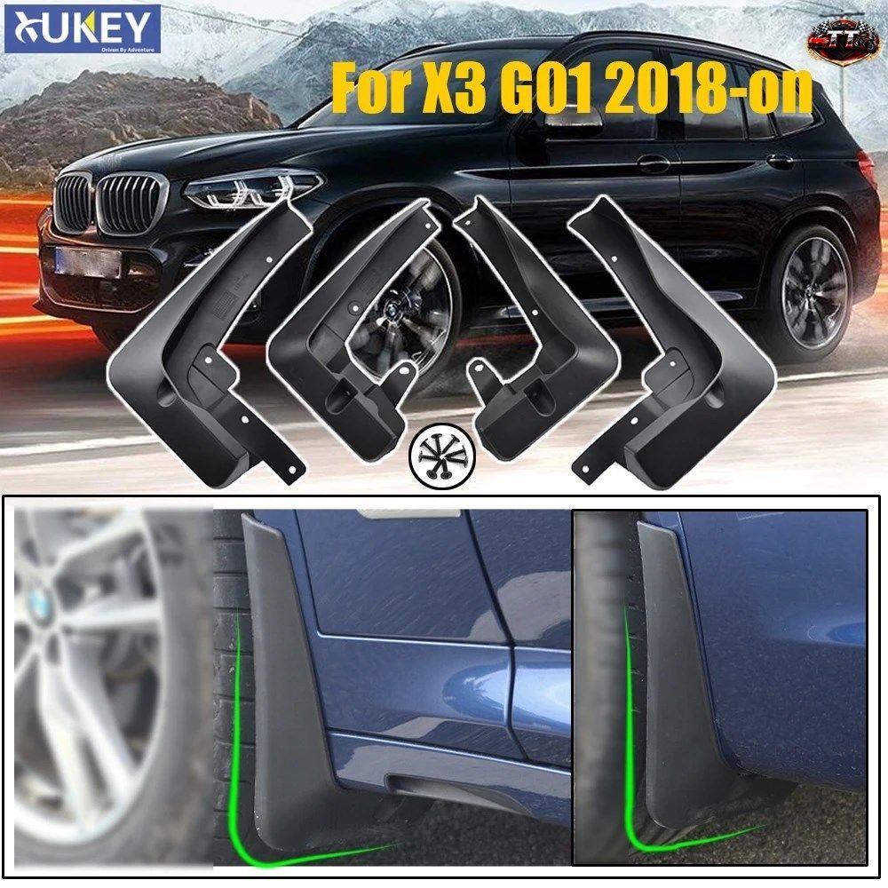 OEスタイル成形カーマッドフラップ BMW X3 G01 2018 2019 2021 2020 マッドフラップ スプラッシュガード マッドガード 車 82162410526
