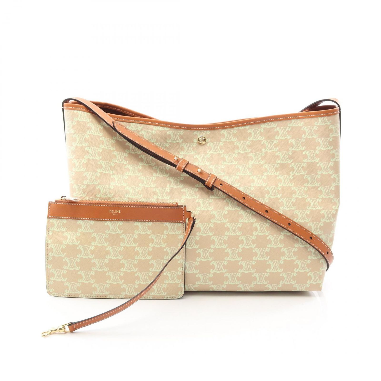 セリーヌ CELINE ショルダーバッグ ソフト ショッパーバッグ トリオンフ 123913D21GJQ4 PVCコーティングキャンバス レザー ショルダーバッグ レディース 新品