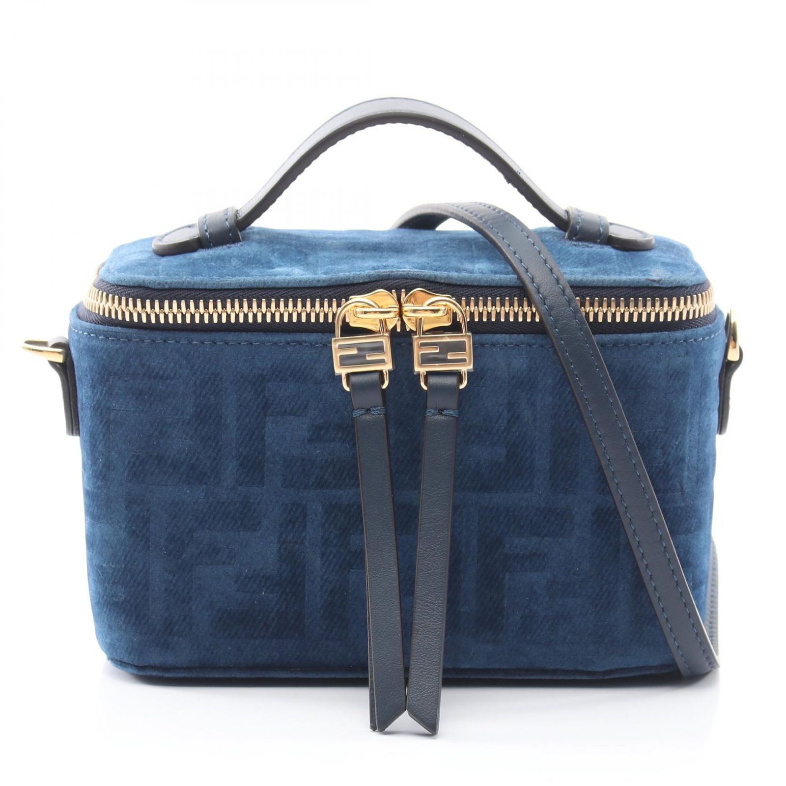 フェンディ FENDI ハンドバッグ ヴァニティ FFフロックデニム 2WAY 8BS108AVR6F1UJW ファブリック レザー ハンドバッグ レディース 新品