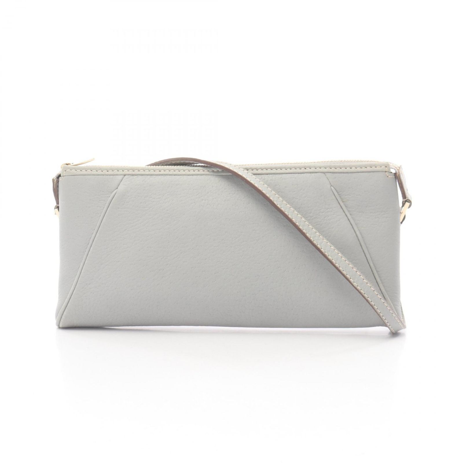 サルヴァトーレフェラガモ Salvatore Ferragamo ショルダーバッグ ガンチーニ 21 2839 グレー レザー ワンショルダー レディース Used B