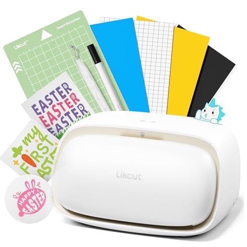 Likcut Glee S501 スマート 小型カッティングマシン 初心者スターターキット同梱付き 転写シート カッティングシート 厚紙 など使用可能 ベージュJu eb1a7571