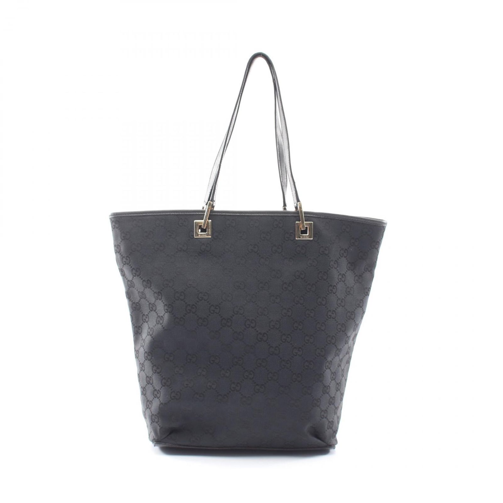 グッチ GUCCI トートバッグ GGキャンバス 0021098 ブラック キャンバス レザー トート バッグ レディース Used B