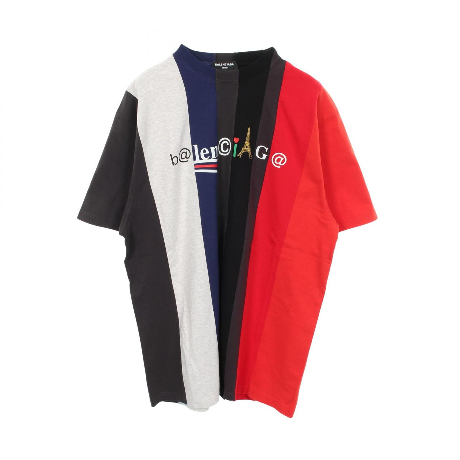 バレンシアガ BALENCIAGA 半袖Tシャツ Cut-UP 青山店限定 再構築 661591 コットン Tシャツ ユニセックス Used A