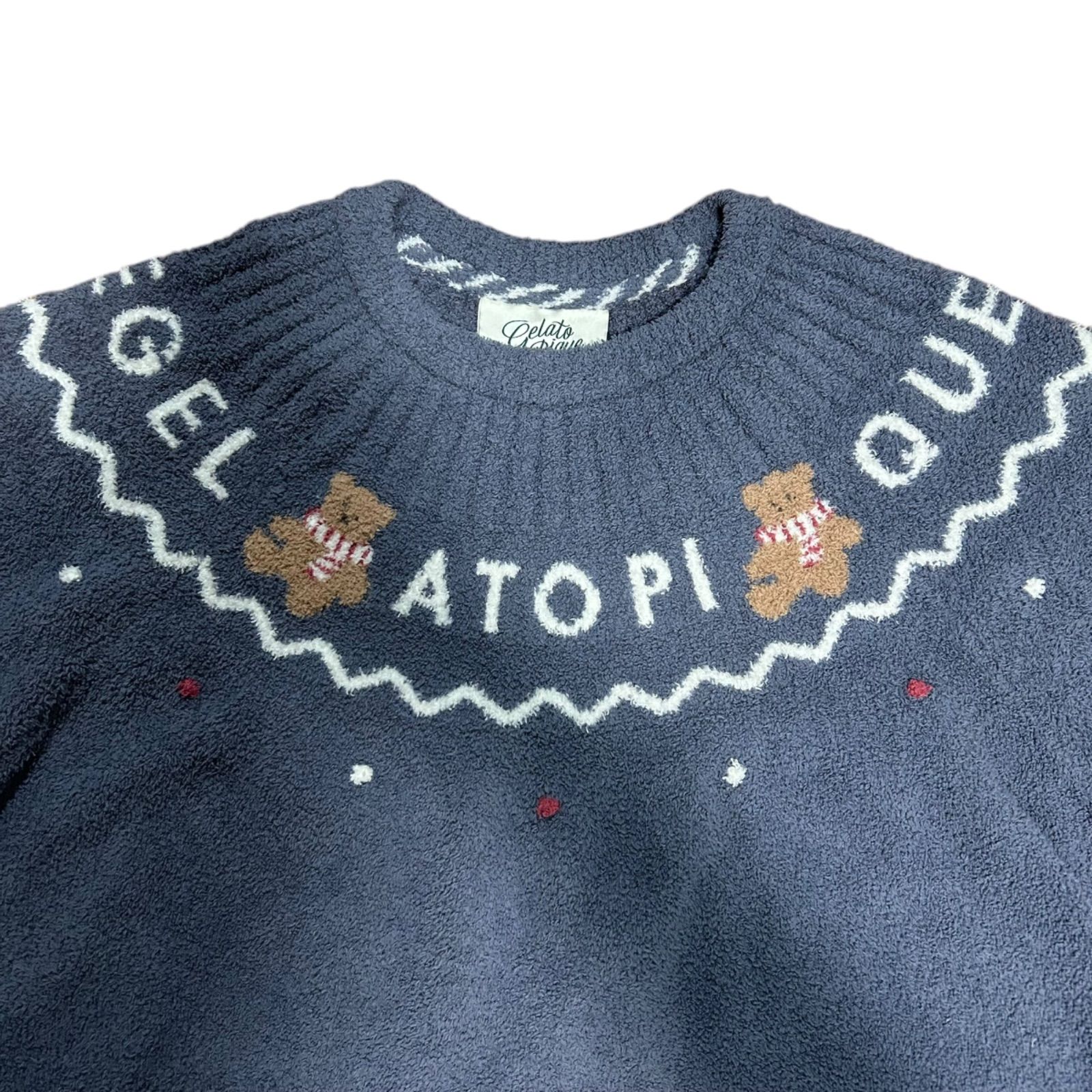 新品♡正規品♡ジェラートピケ ノルディックプルオーバー&ロングパンツ ネイビー gelato pique ジェラートピケ ノルディック プルオーバー ロングパンツ