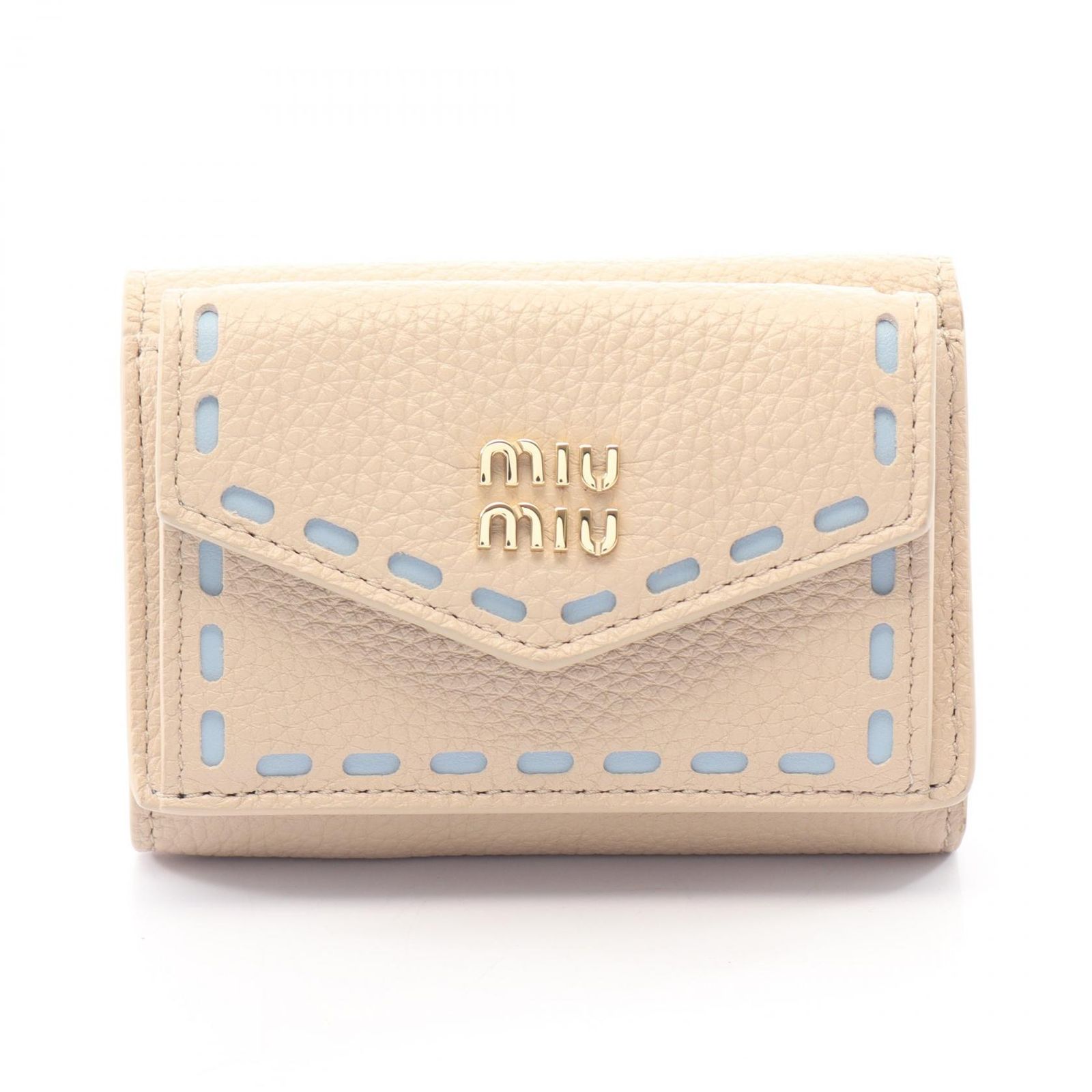 ミュウ ミュウ Miu Miu 三つ折り財布 VITELLO PHENIX＋SOFT