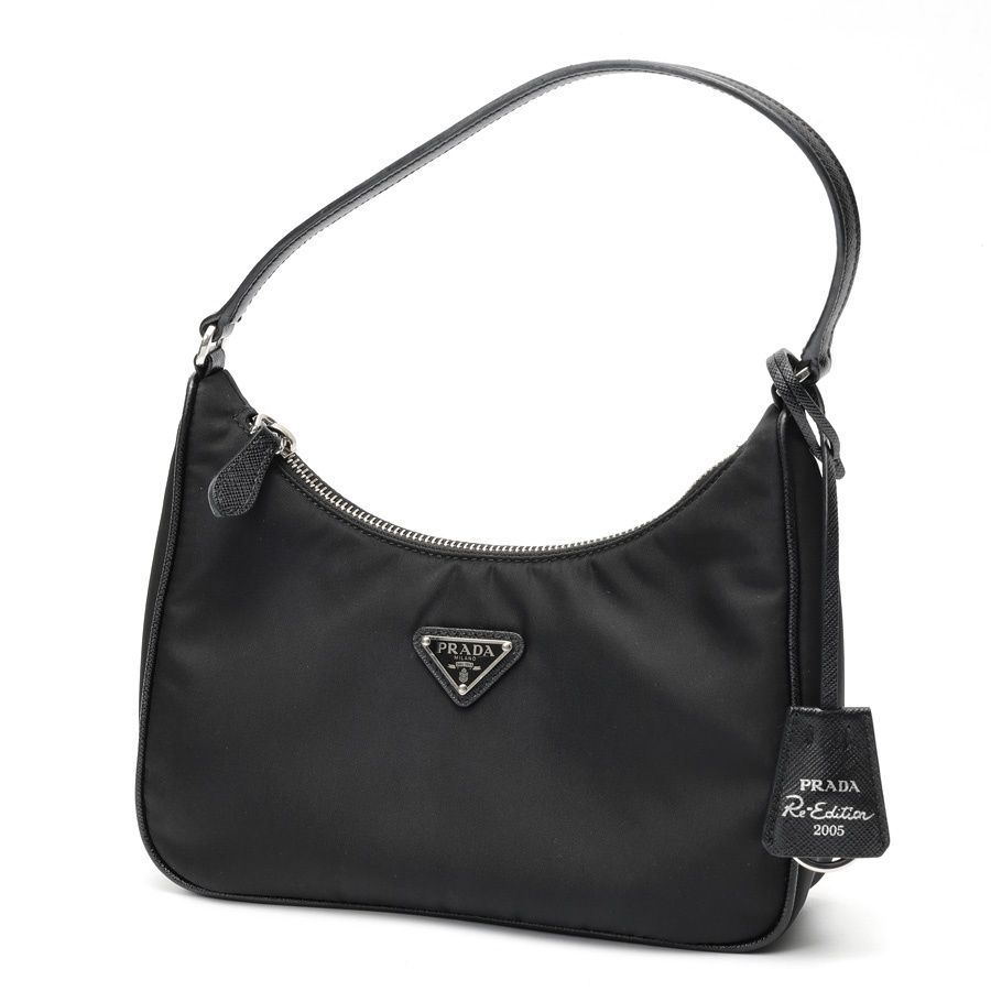 プラダ / PRADA　Re-Edition 2005 Re-Nylon ミニバッグ / ショルダーバッグ　1NE204　ナイロン　ブラック/シルバー金具 【中古】