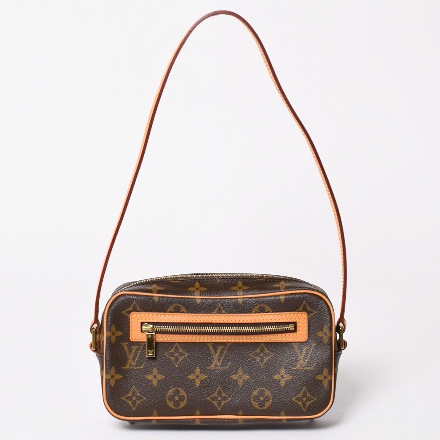 新品同様 LOUIS VUITTON ルイヴィトン ポシェットシテ ワンショルダーバッグ M51183 モノグラムキャンバス レザー ブラウン 中古 4a003684 96,800円
