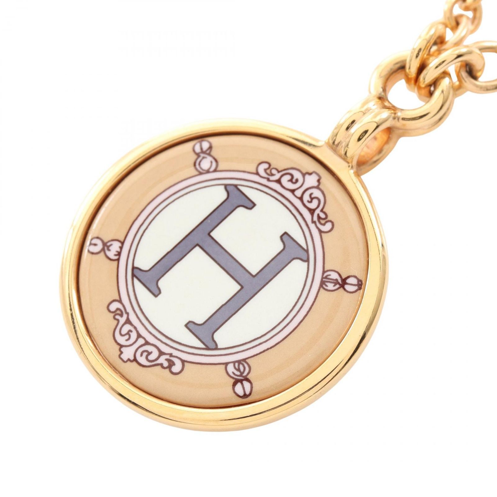 エルメス HERMES ネックレス メダイユ ブラゾン ゴールド GP（ゴールドメッキ） ネックレス レディース Used A