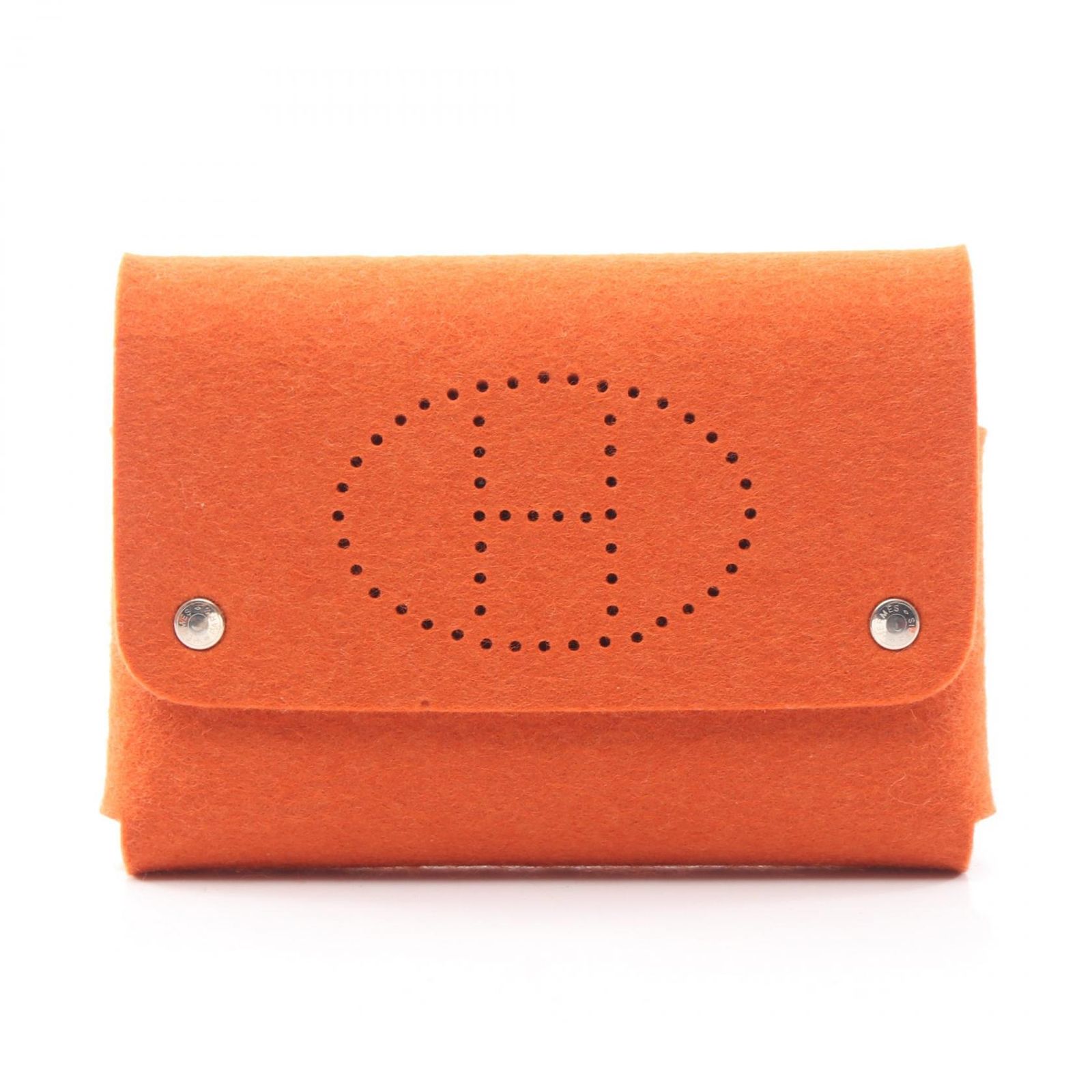 エルメス HERMES ポーチ エテュイカルトGM トランプケース オレンジ その他 トランプケース オレンジ レディース Used A