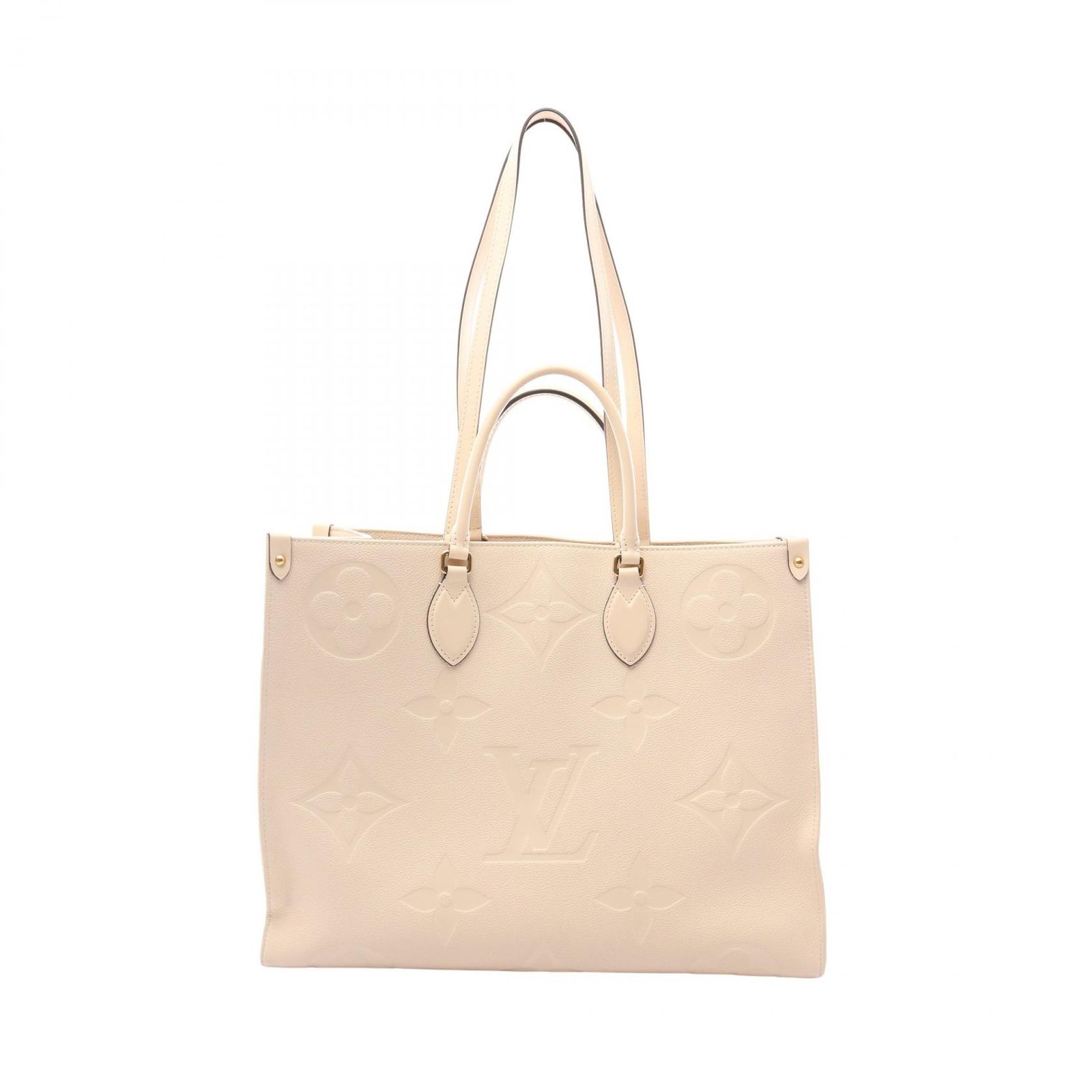 ルイ・ヴィトン LOUIS VUITTON トートバッグ オンザゴー GM モノグラムアンプラント クリーム 2WAY M45081 クレーム レザー オンザゴーGM レディース Used B
