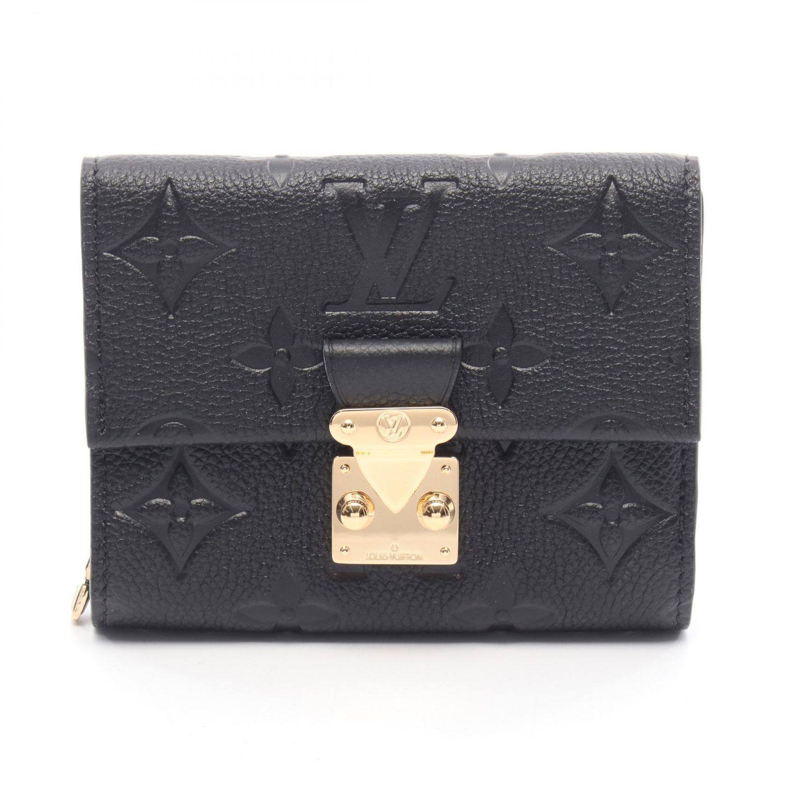 ルイ・ヴィトン LOUIS VUITTON 三つ折り財布 ポルトフォイユ メティス コンパクト モノグラムアンプラント ノワール M80880 ノワール レザー ポルトフォイユ・メティス コンパクト