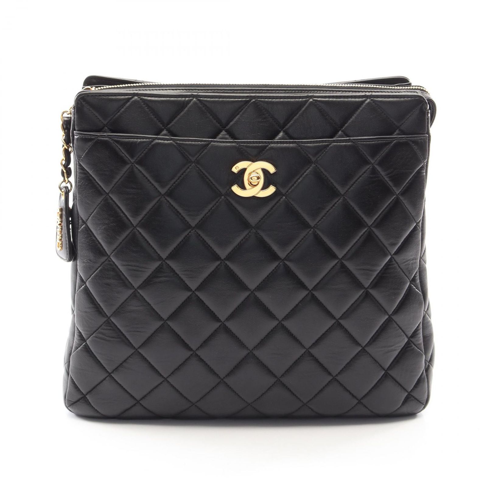 シャネル CHANEL リュックサック バックパック マトラッセ ブラック ラムスキン（羊革） マトラッセ バックパック レディース Used A