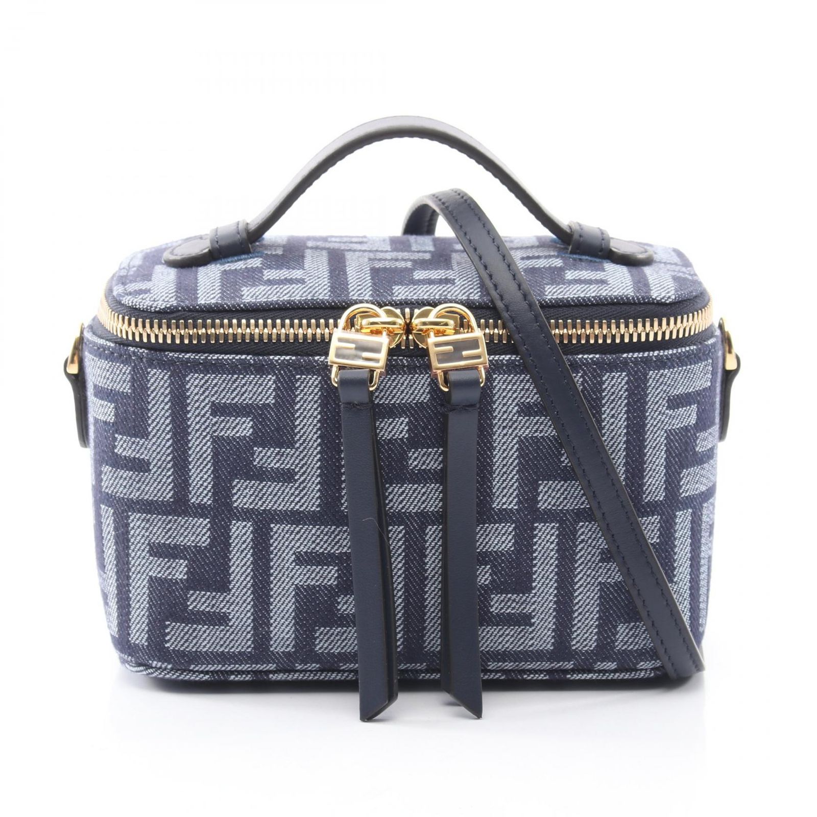 フェンディ FENDI ハンドバッグ ヴァニティ FFジャガード 2WAY 8BS108AWVAF0NAP キャンバス レザー ハンドバッグ レディース 新品