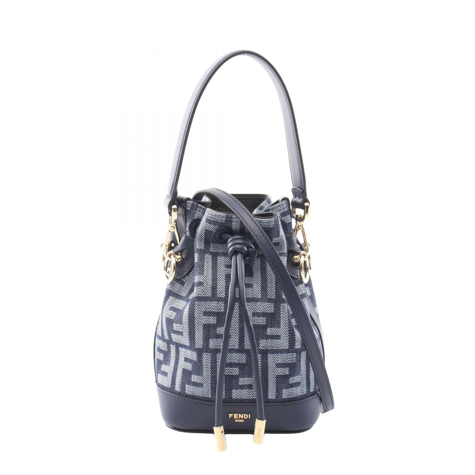 フェンディ FENDI ハンドバッグ ミニ モントレゾール FFジャガード 2WAY 8BS109AWVAF0NAP キャンバス ハンドバッグ レディース 新品