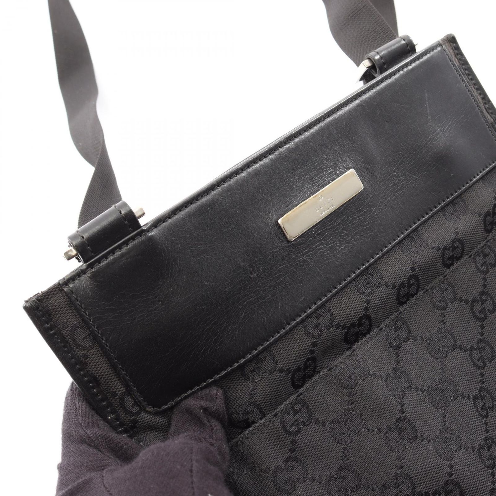 グッチ GUCCI ショルダーバッグ GGキャンバス 27639 ブラック