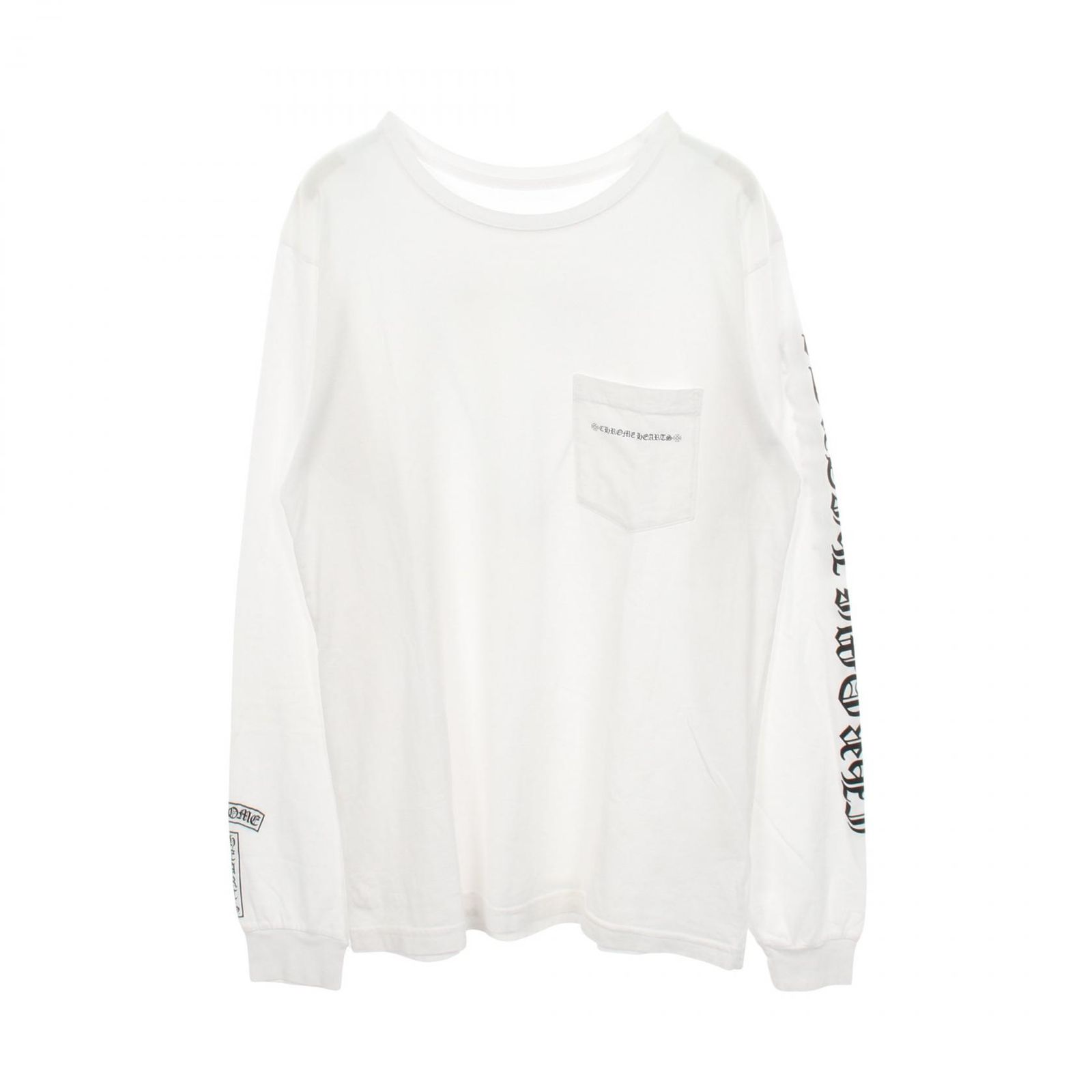 クロムハーツ CHROME HEARTS 長袖Tシャツ FUCK YOU アームロゴ クルーネック コットン アームロゴ 長袖Tシャツ メンズ Used A