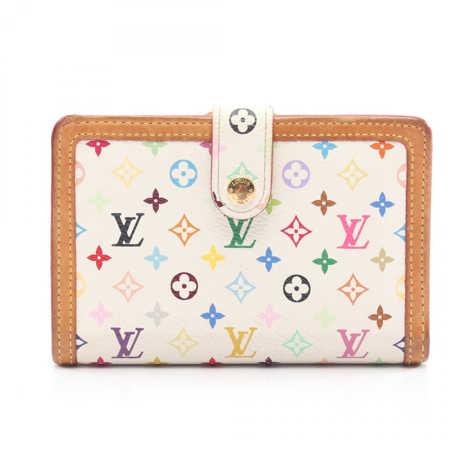 ルイ・ヴィトン LOUIS VUITTON 二つ折り財布 ポルト モネ ビエ ヴィエノワ モノグラムマルチカラー ブロン M92987 ブロン レザー ポルトフォイユヴィエノワ レディース