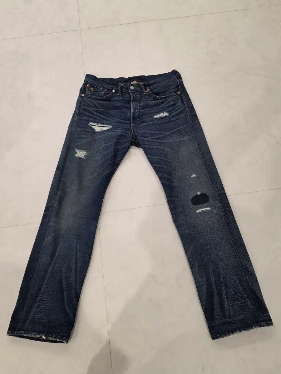 RRL ストレートフィット ホール セルビッジ 34-32