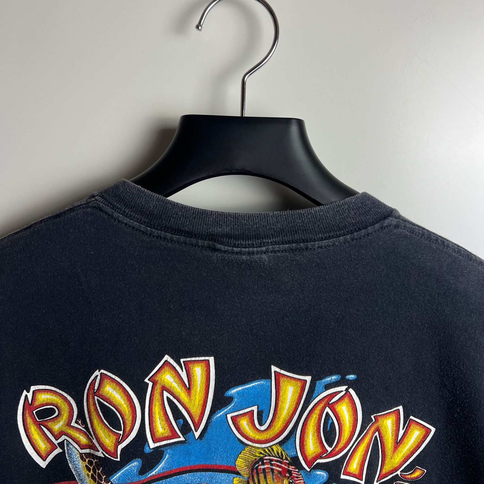 RON JON 90s USA surf vintage BLK fade Tee L ロンジョン アメリカ製 