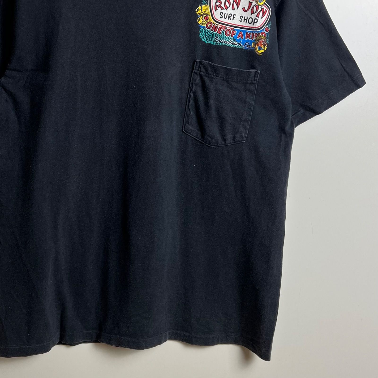 RON JON 90s USA surf vintage BLK fade Tee L ロンジョン アメリカ製 