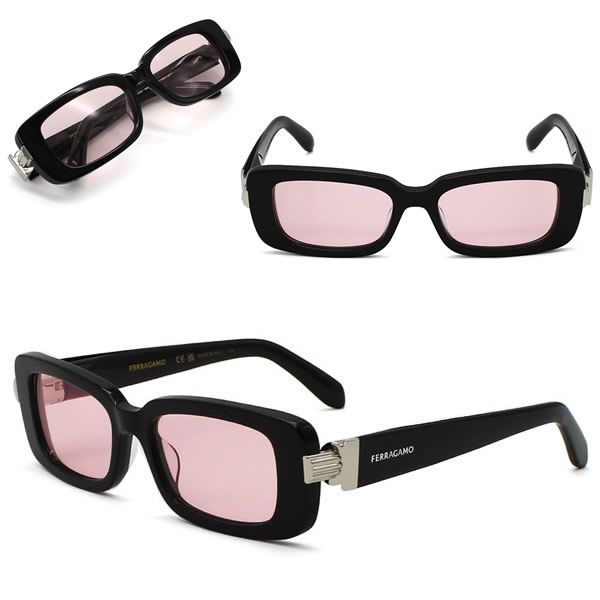 フェラガモ サングラス Ferragamo SF1105S-005 サングラス UVカット グローバルフィット ブラック ピンク レディース