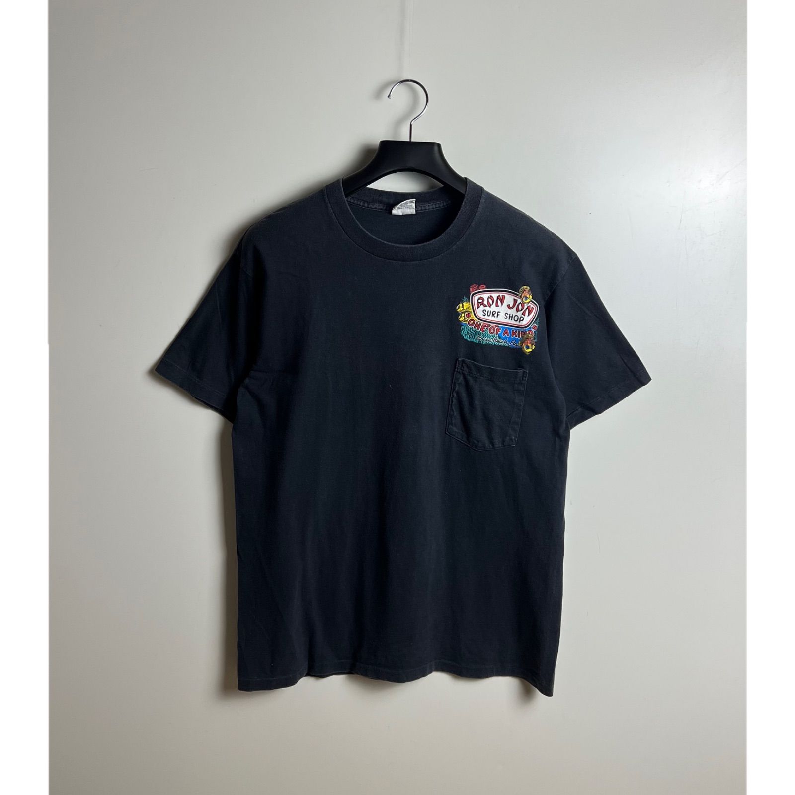 RON JON 90s USA surf vintage BLK fade Tee L ロンジョン アメリカ製