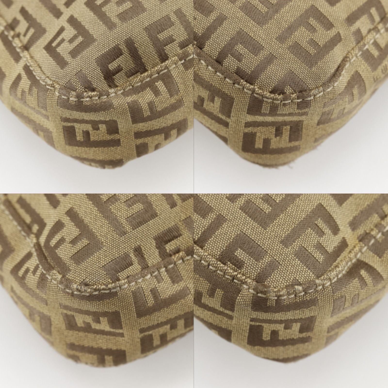 FENDI】フェンディ ズッキーノ ナイロンキャンバス 茶 レディース 