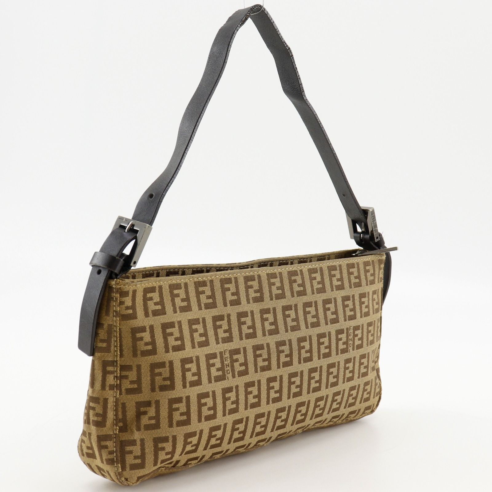 FENDI】フェンディ ズッキーノ ナイロンキャンバス 茶 レディース 