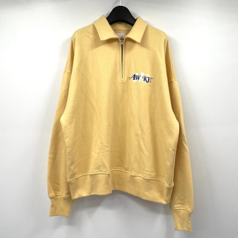 【中古】GAP×AWAKE ジップアッププルオーバー サイズM イエロー スウェット トレーナー ギャップ×アウェイク[17]