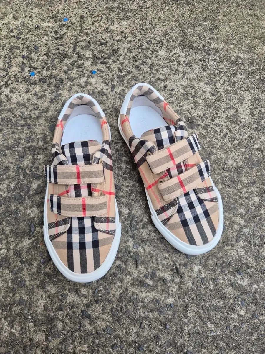 バーバリー キッズ CHECK バックル スニーカー 31 195mm
