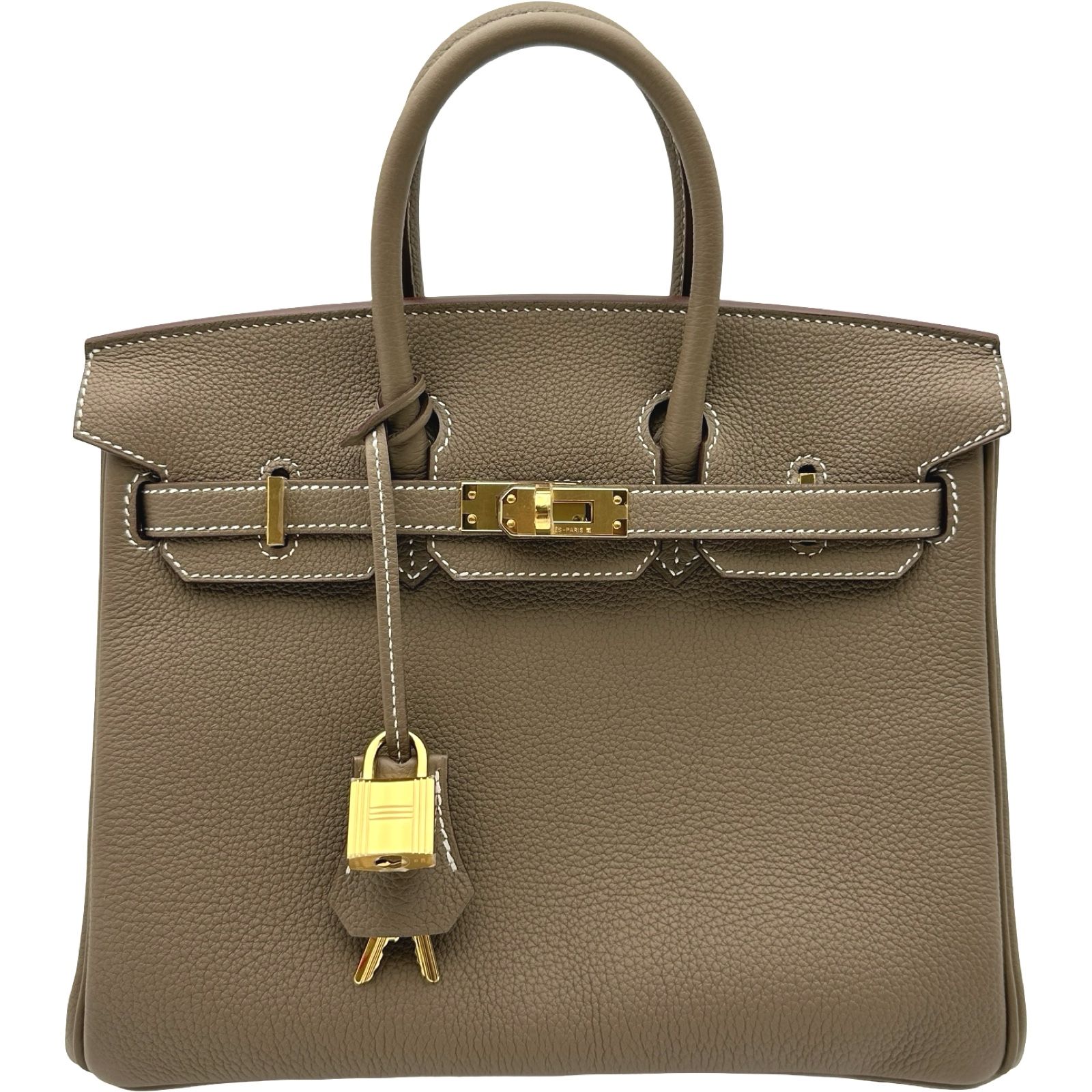 エルメス HERMES バーキン25 G刻印 エトゥープ ゴールド金具 トゴ レディース ハンドバッグ