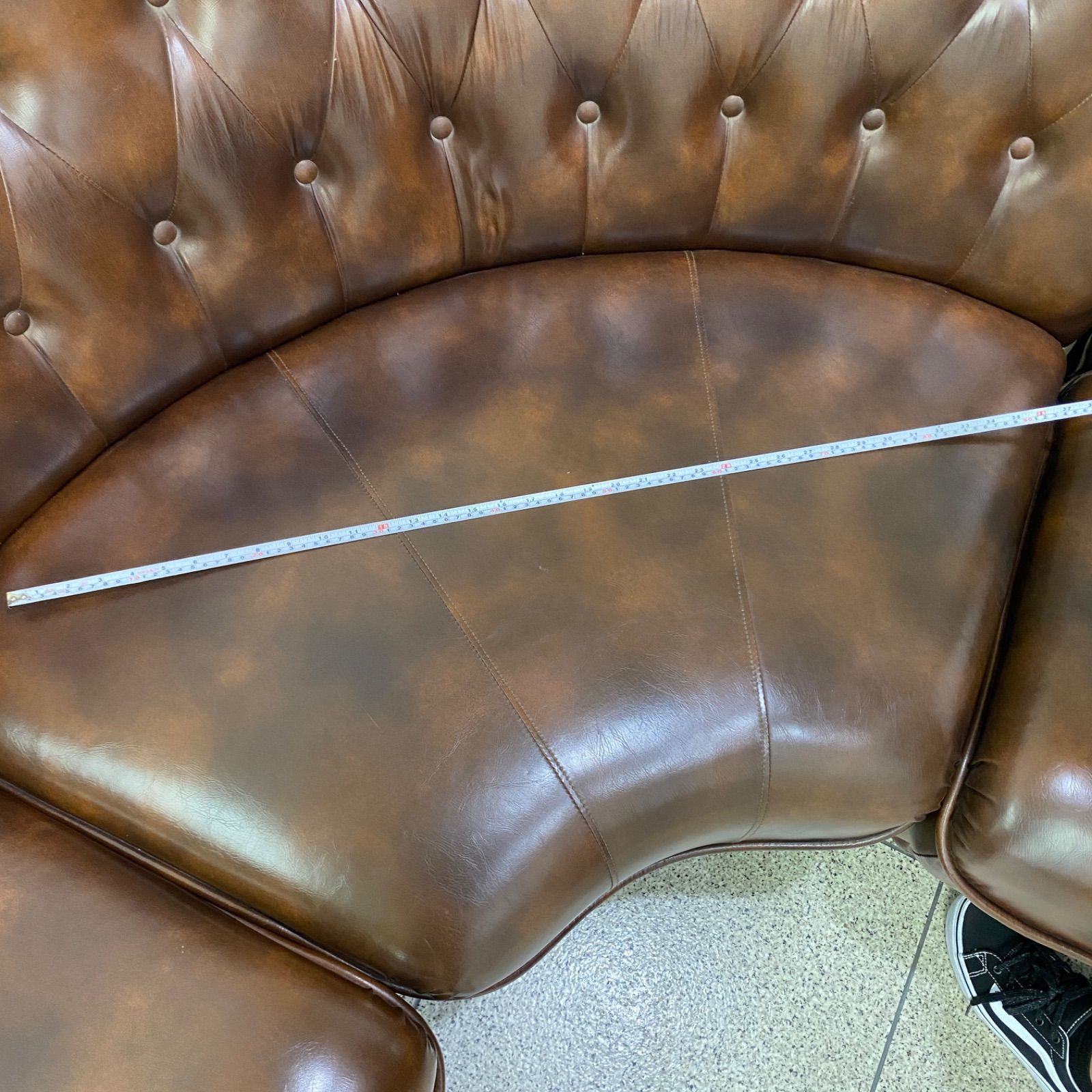 ✨引き取り限定✨ヴィンテージ カリモク家具 コーナーソファ 1人用