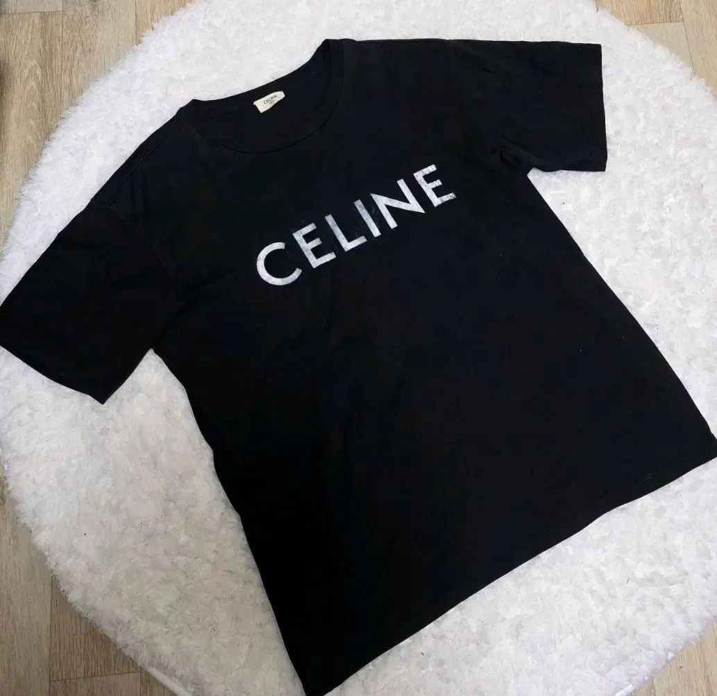 Celine セリーヌ ロゴ Tシャツ 半袖 ブラック (S)