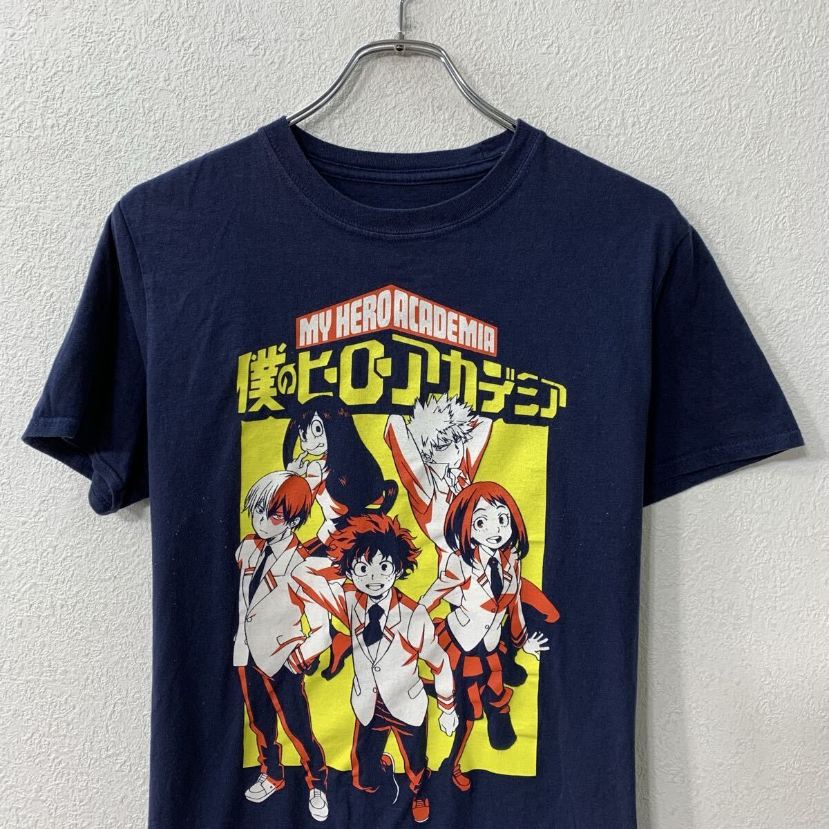 品質保証，高品質 MY HERO ACADEMIA 半袖 プリントTシャツ M ネイビー
