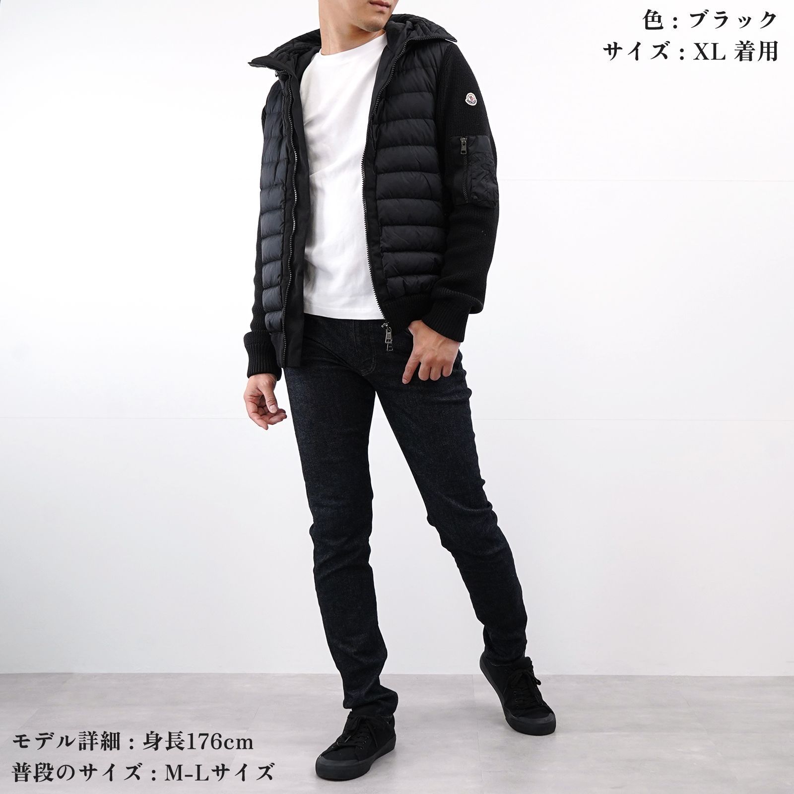 新品同様】MONCLER ダウンジャケット ニットカーディガン - メルカリ