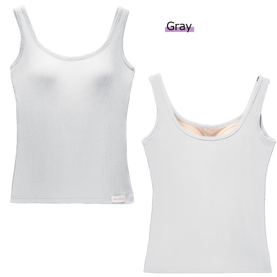 新品 3D リブド ブラ タンクトップ グレー ONE NOVA 3D Ribbed Bra Tank (FEMALE) Gray メリノウール ワンノヴァ 自然素材 汗の蒸れと臭いを徹底解消