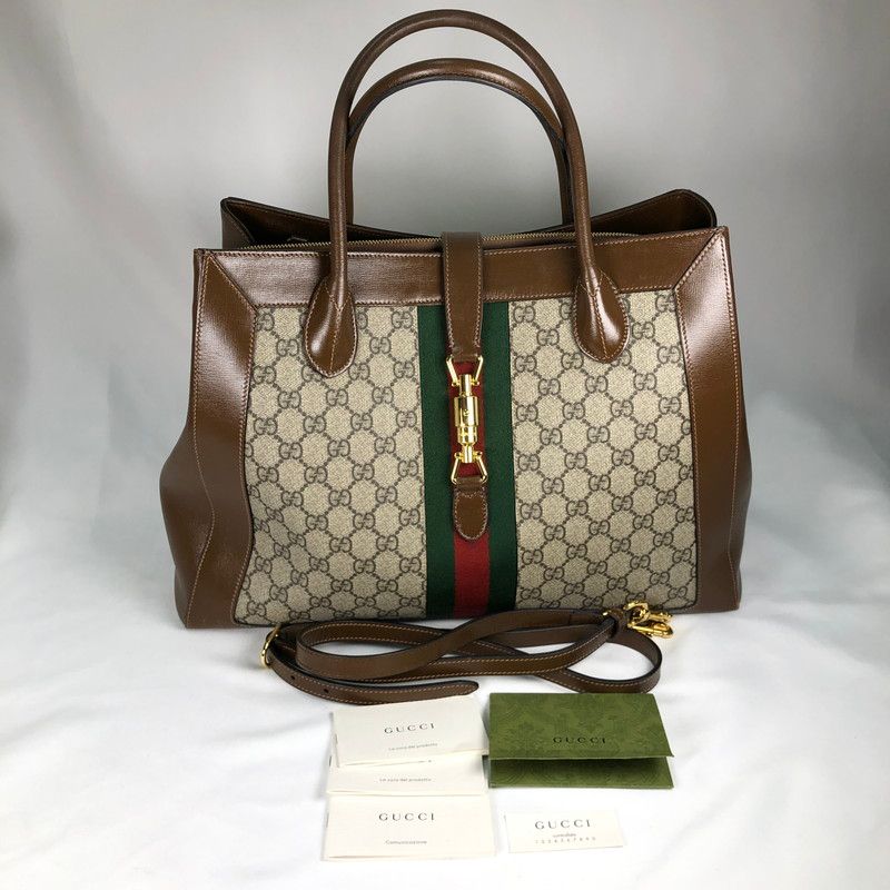【中古品】 GUCCI 649015 グッチ ジャッキー1961 トートバッグ カバン ラージサイズ 【188-260608-sm-02-otoh】
