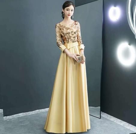 送料無料 未使用 結婚式 ビジュ－ 豪華 スパンコ－ル 女優 気品 ドレス 9号 M (OPN1156)