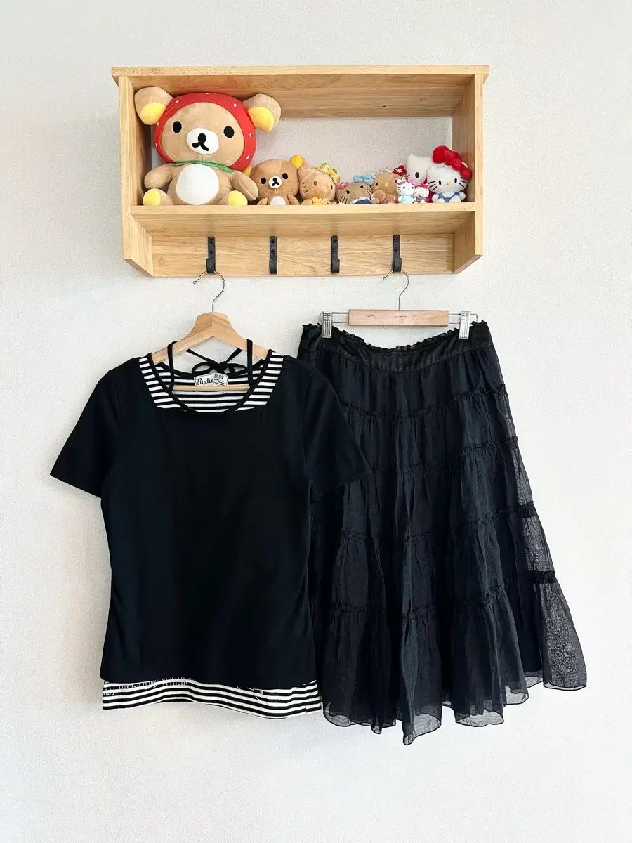 日本ヴィンテージ キッチュ ギーク パンク モノトーン ギークシック レイヤード コーディネートセット