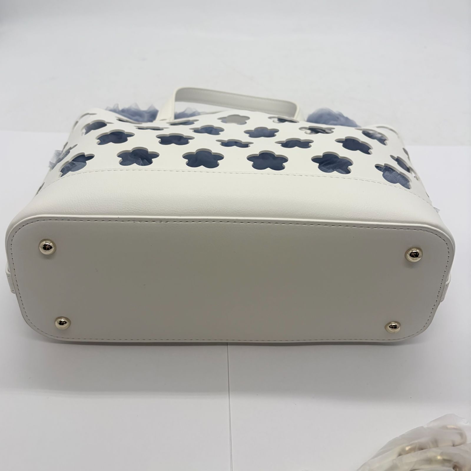 ◎S054 MARY QUANT マリークワント パンチングデイジー2WAY ミニトート 