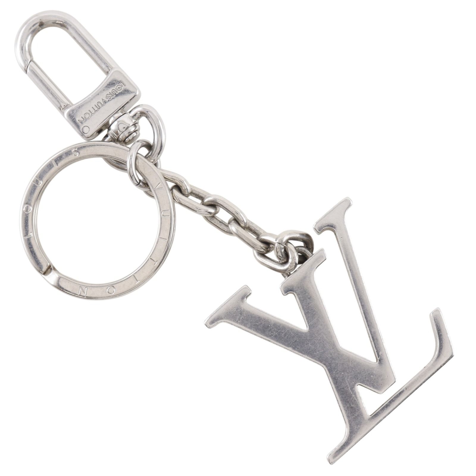 【LOUIS VUITTON】ルイ・ヴィトン ポルトクレ LVイニシャル M01192 金属製 シルバー MO1192 ユニセックス キーホルダー