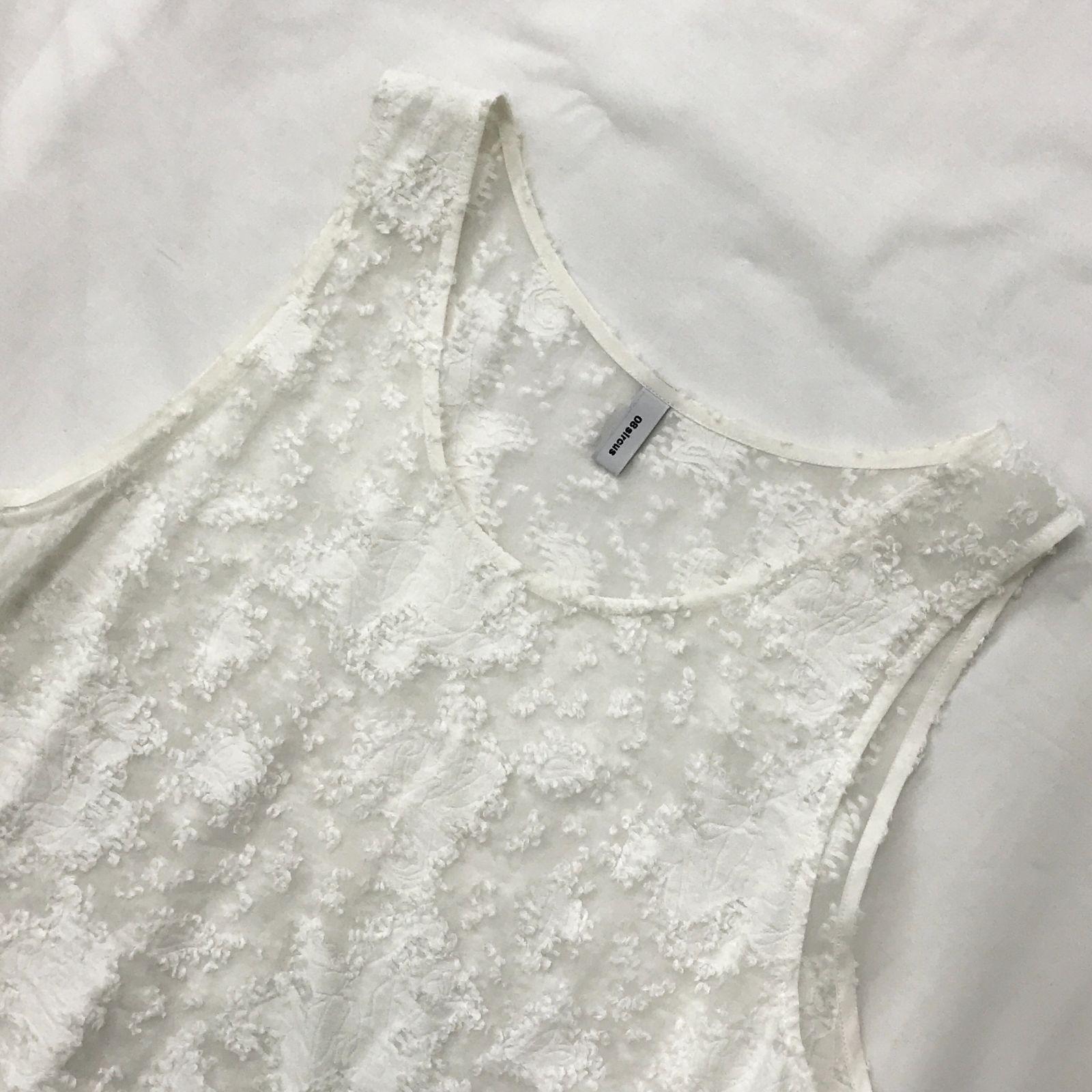 08sircus ゼロエイトサーカス Cut jacquard organdy sleeveless top 