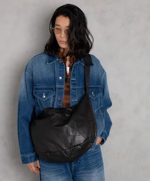 新品未使用【ADAMPATEK/アダムパテック】recycle patchwork leather shoulder bag【AP2429021】