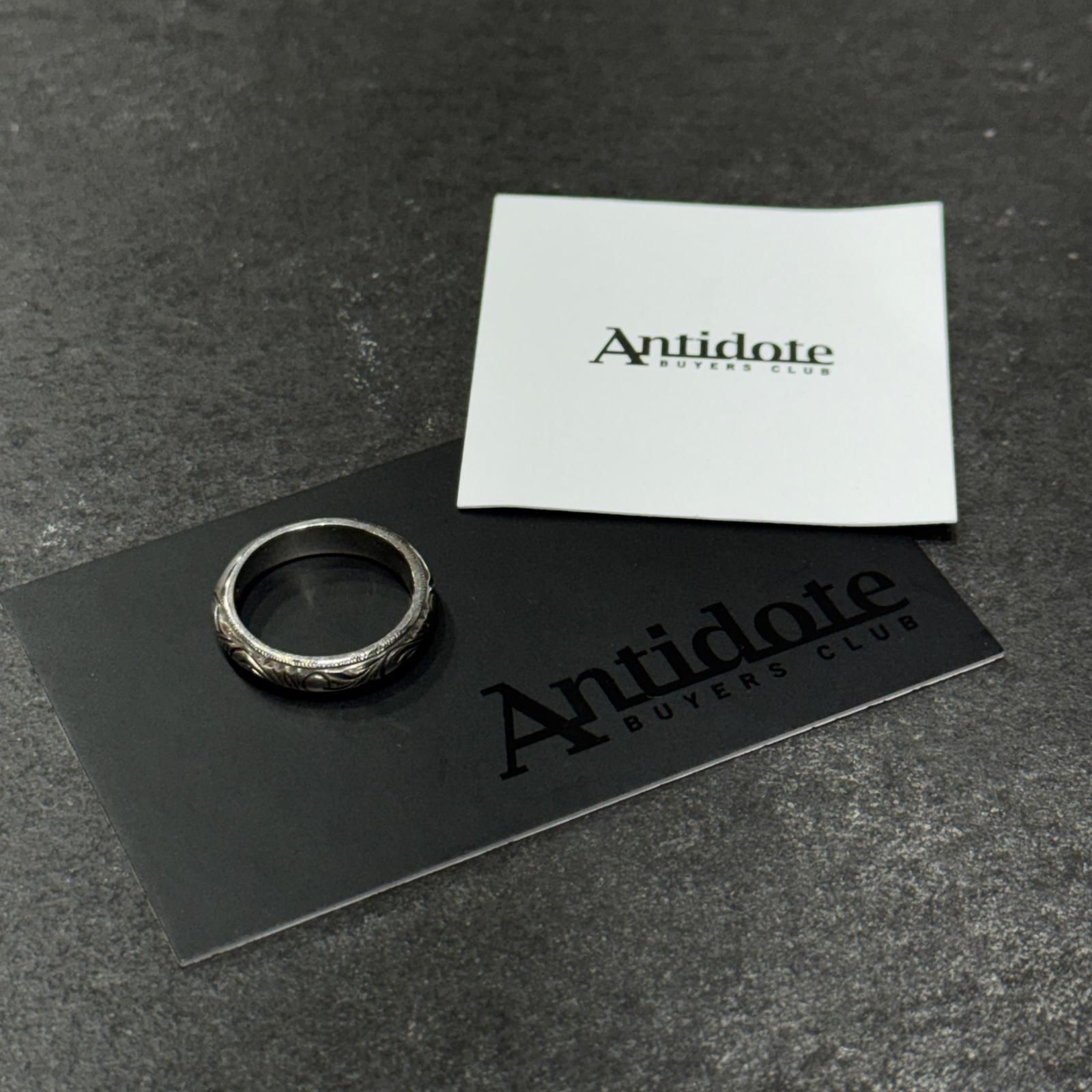 未使用 ANTIDOTE BUYERS CLUB Engraved Round Ring シルバー リング アンチドートバイヤーズクラブ RX-704 シルバー （607M）
