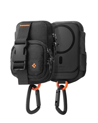 Spigen スナップジップ(MagFit) 磁気ポーチオーガナイザー ミニバッグ ストレージカードホルダー 財布 MagSafe用にデザイン iPhone 16/15/14/13/12モデルに対応 国内発送 bc995eea