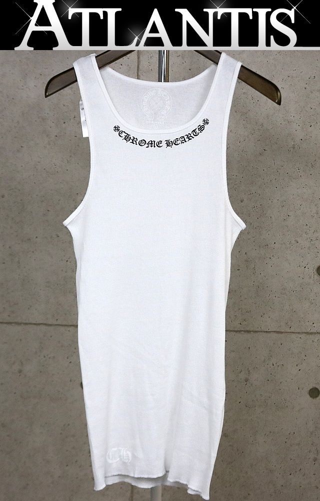 CHROME HEARTS 銀座店 クロムハーツ 新品 ロゴ プリント タンクトップ メンズ size:L 白 103511