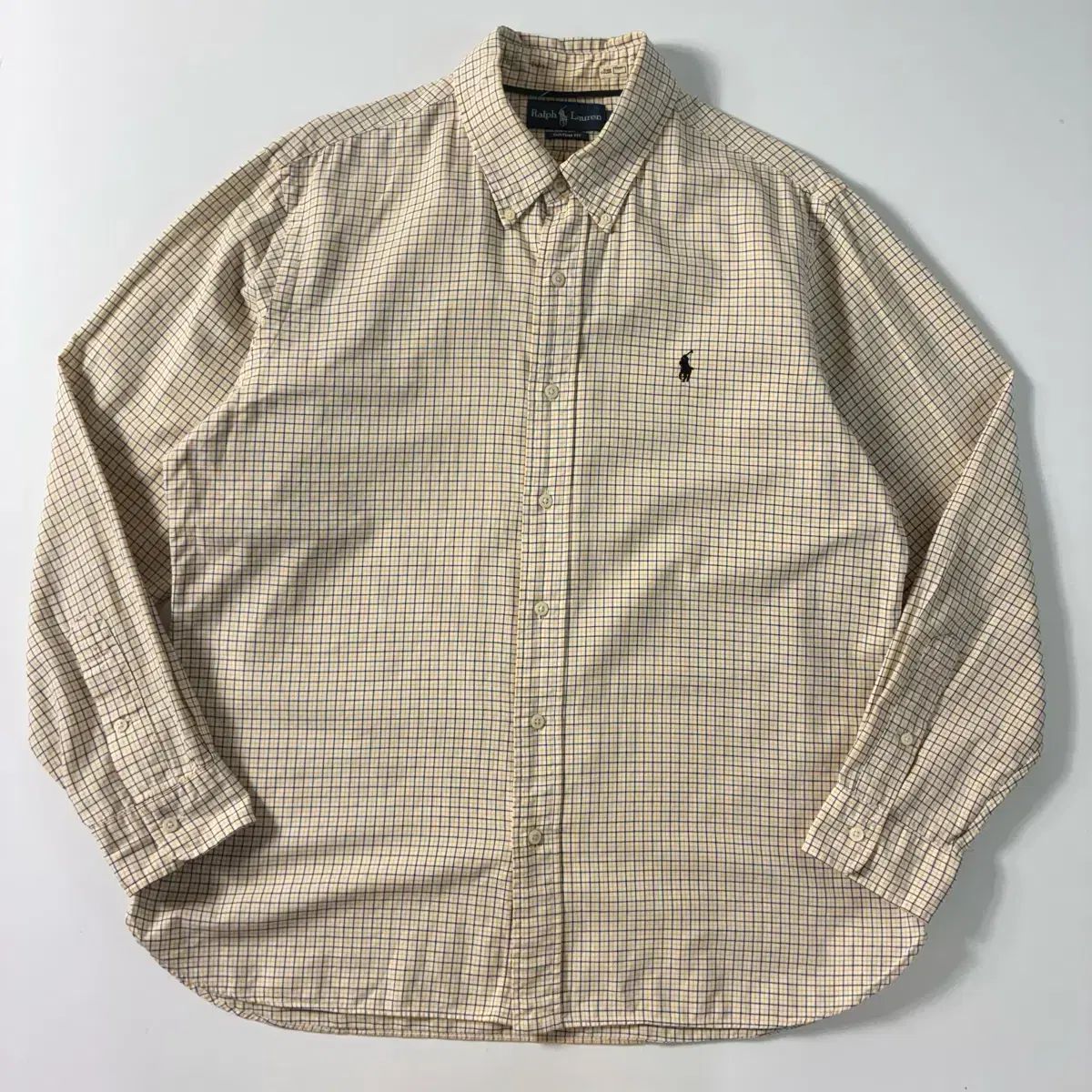 Polo ポロ ラルフローレン 刺繍 コットン イェロー CHECK シャツ