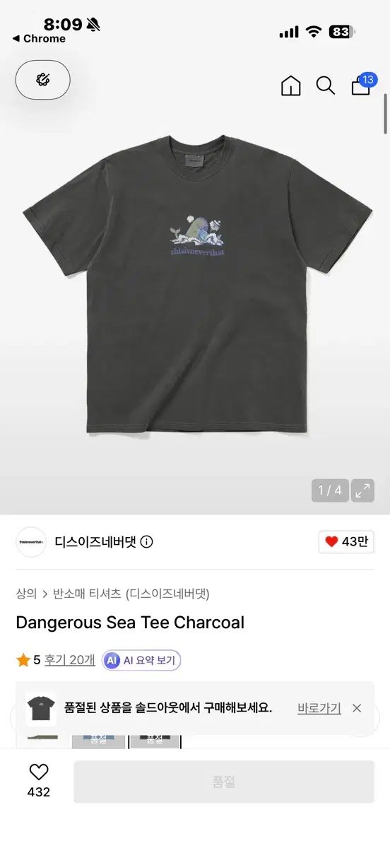 ディスイズネバーザット dangerous sea tee