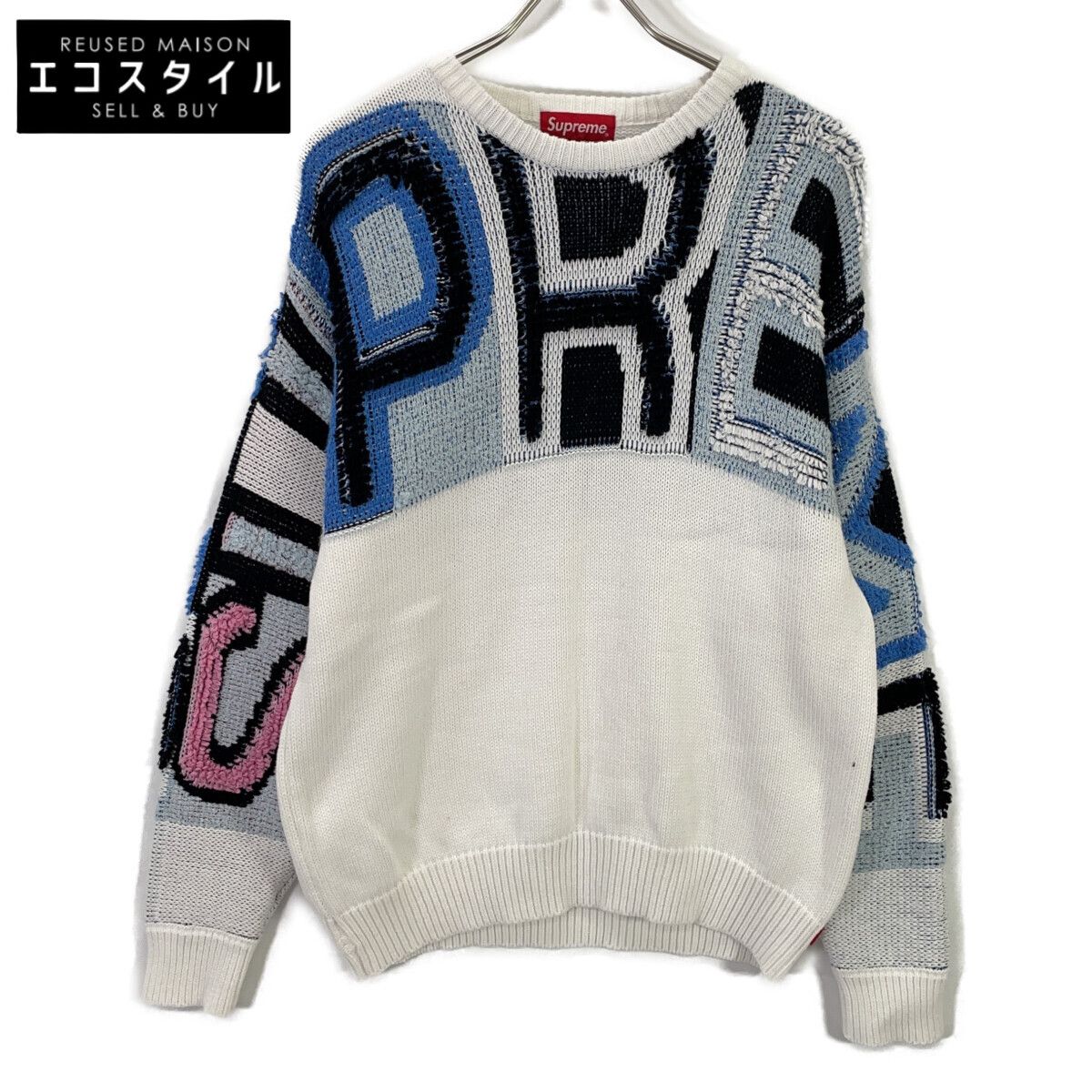 Supreme　シュプリーム　21AW Chenille Logo Sweater コットン　S