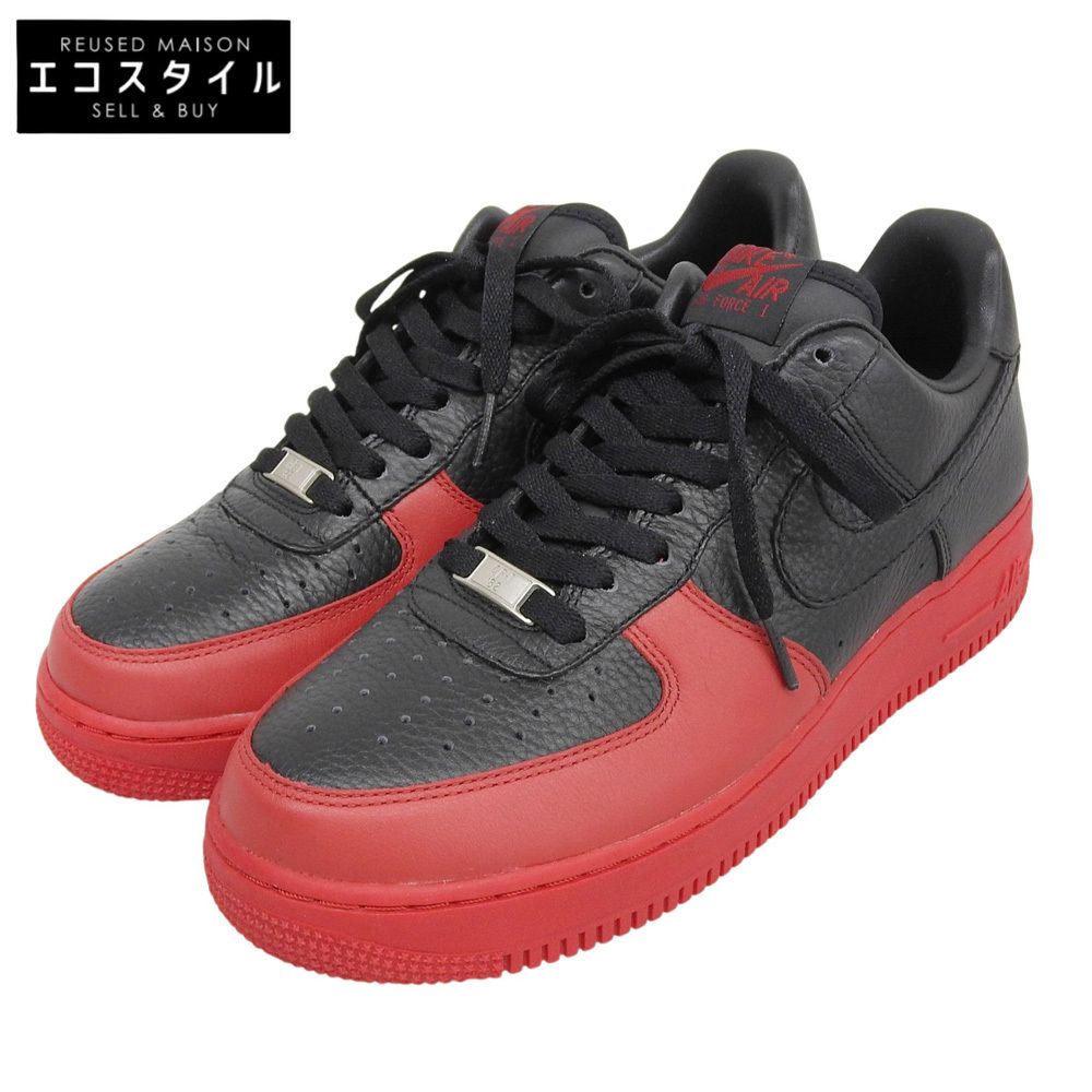 NIKE ナイキ 美品 Air Force 1 Low AJ12 Black/Varsity Red シューズ メンズ ブラック×レッド 26cm 318274 001 8(US)